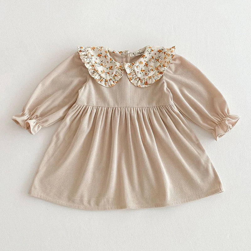 Euro Style Floral Collar Dress