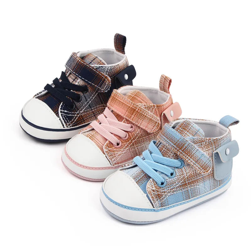 Baby Plaid Canvas Shoes