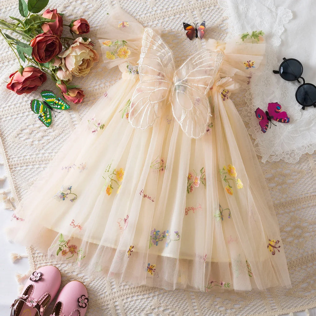 Floral Butterfly Tulle Dress
