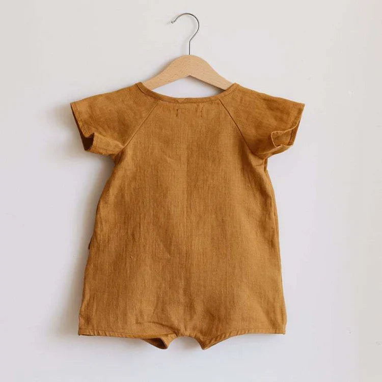 Cotton Linen Kimono Romper