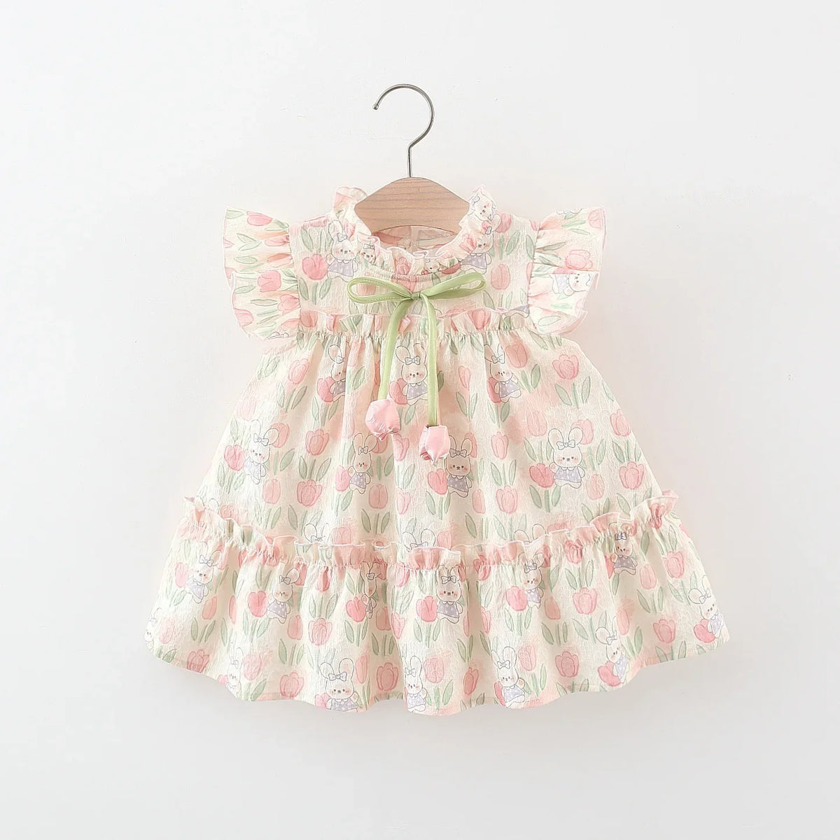 Floral Tulip Fly Sleeve Dress