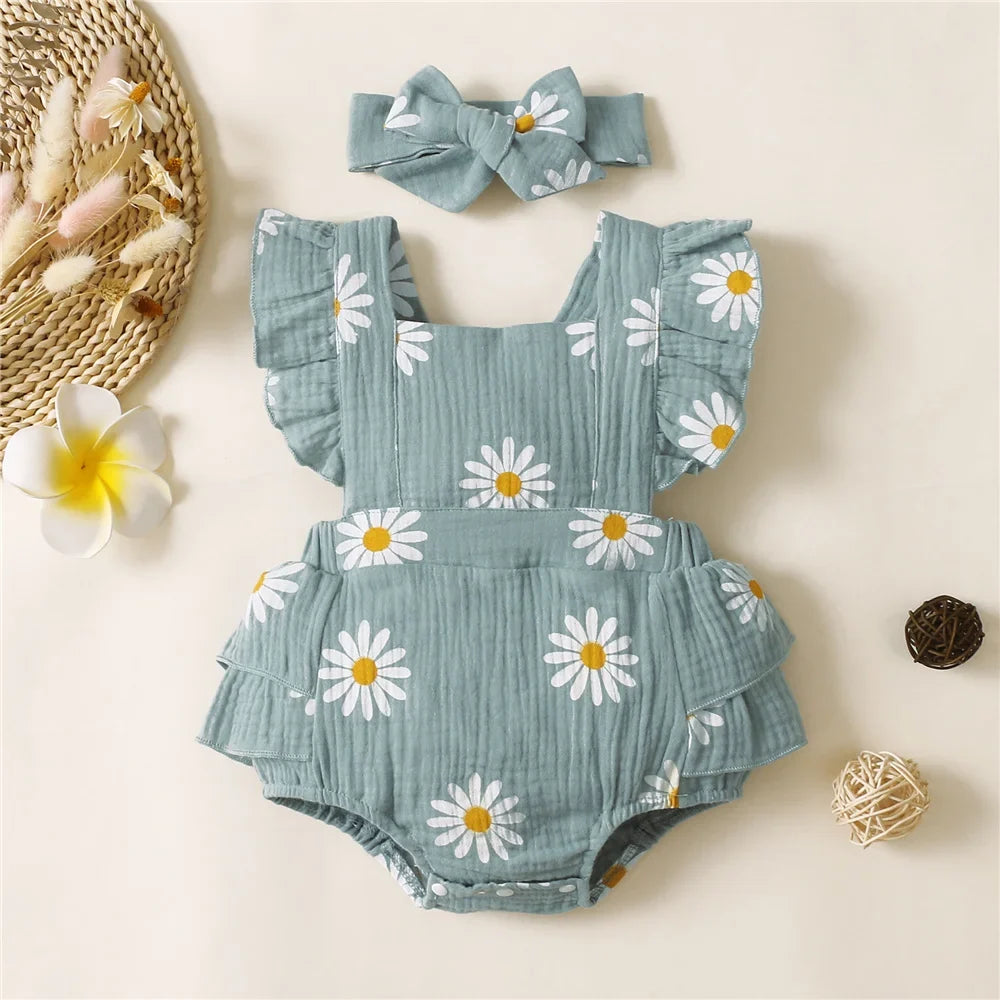 Daisy Printed Romper Set