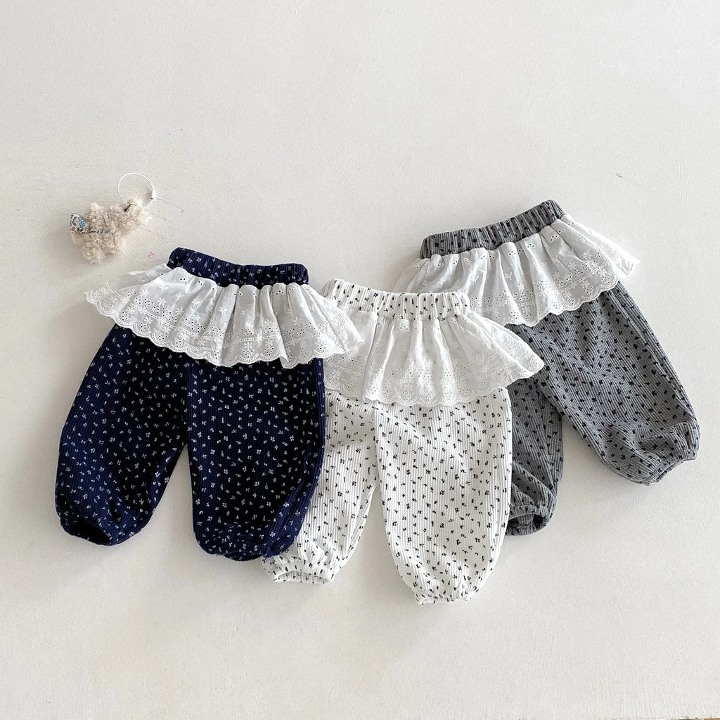 Lace Ruffle Lounge Pants