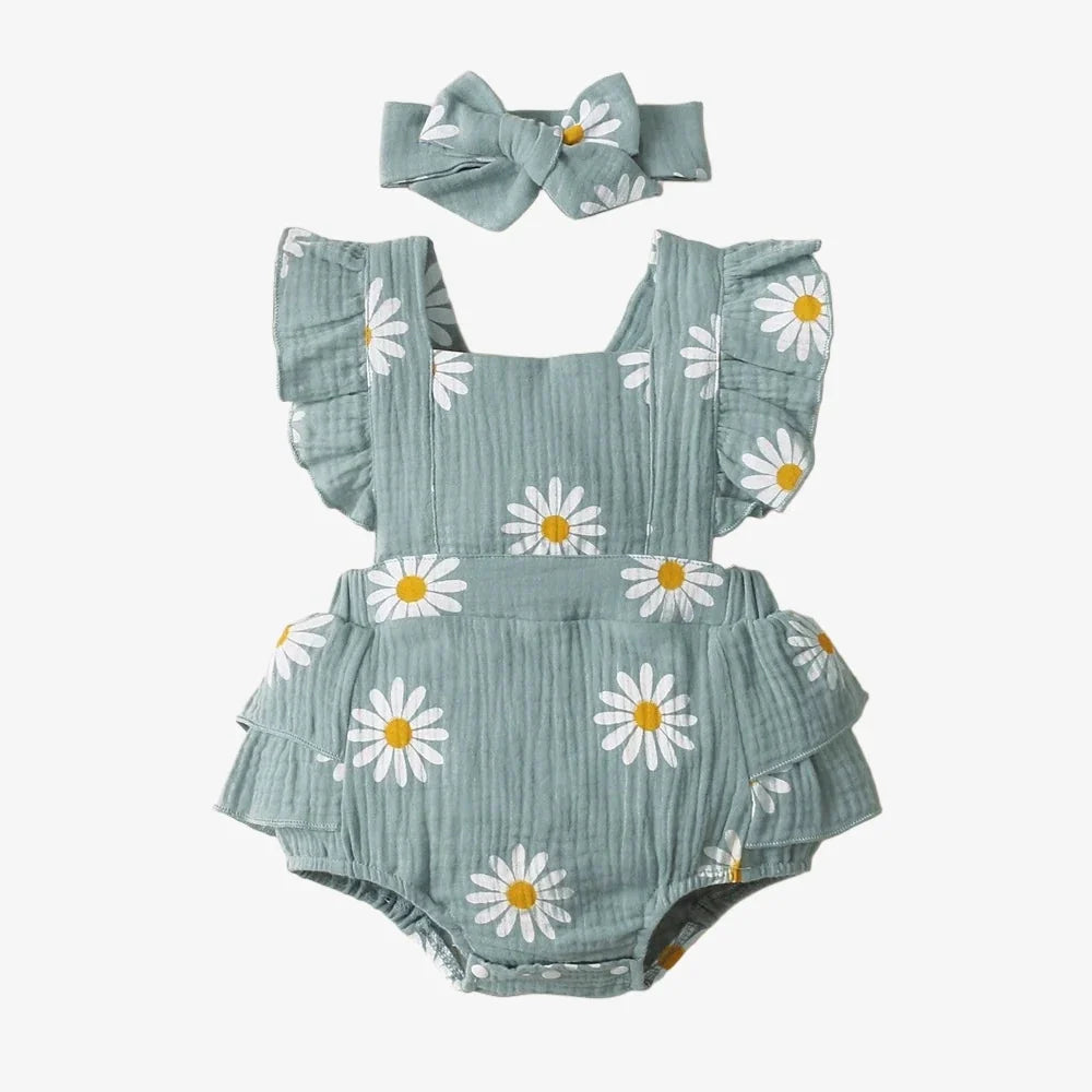 Daisy Printed Romper Set