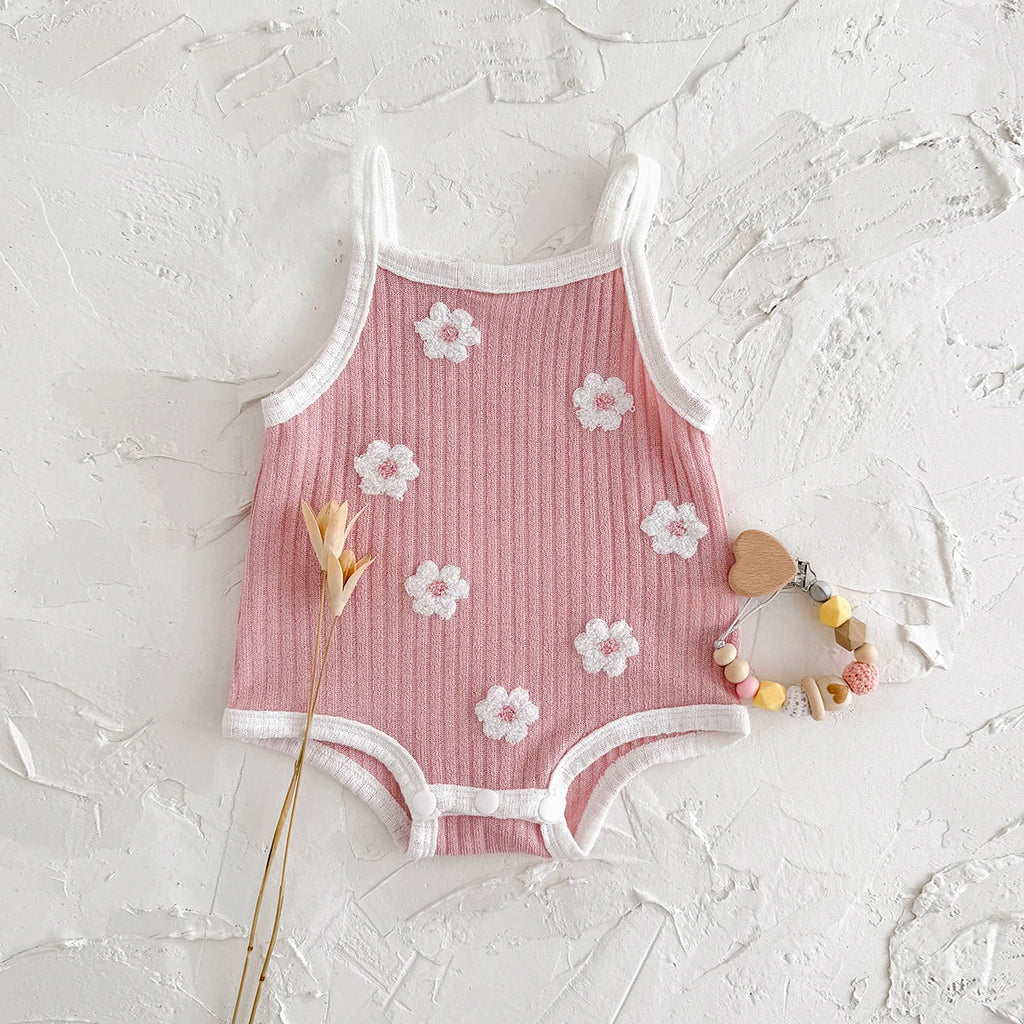 Breathable Camisole Flower Bodysuit