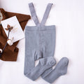 High Waist Footed Suspender Leggings