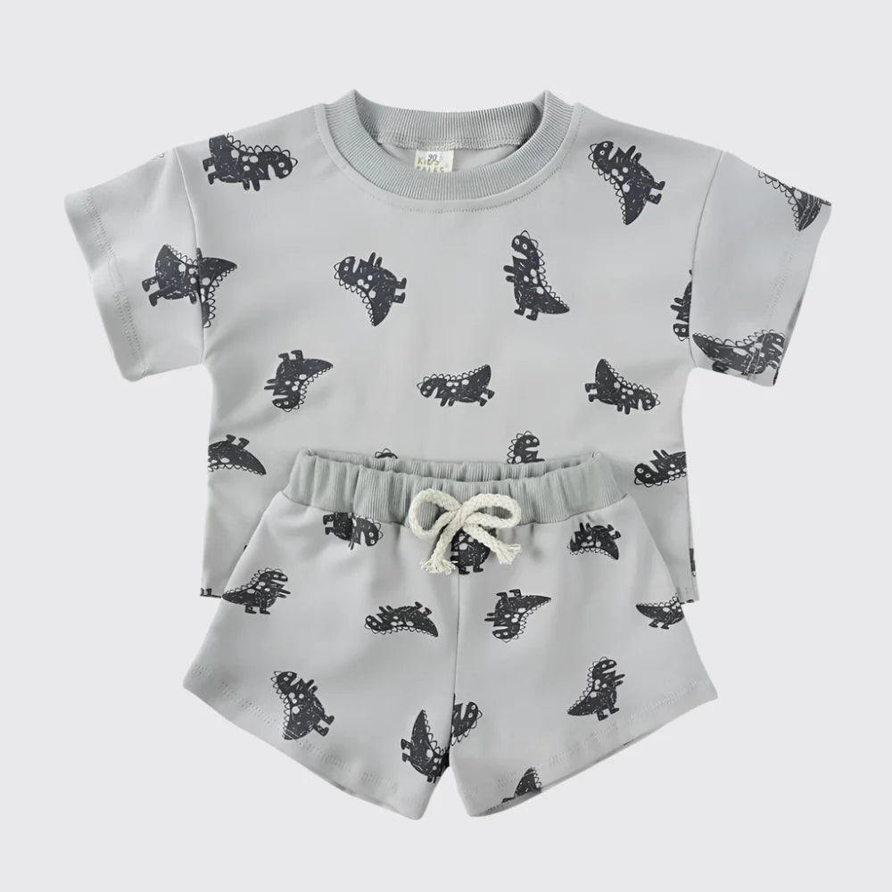 Boys Printed Shorts Set