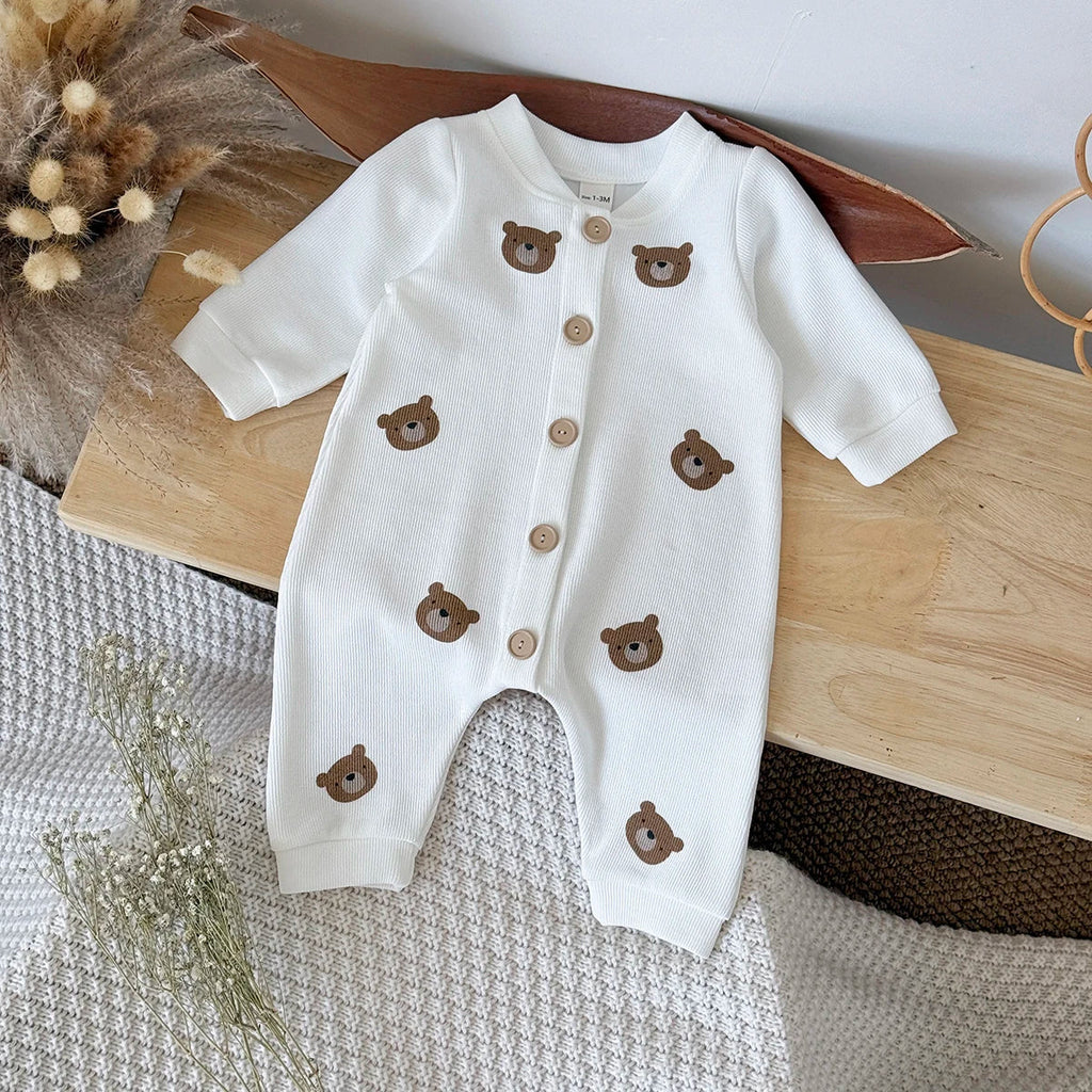 White Teddy Bear Jumpsuit