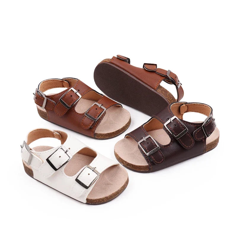 Vegan Leather Strap Sandals