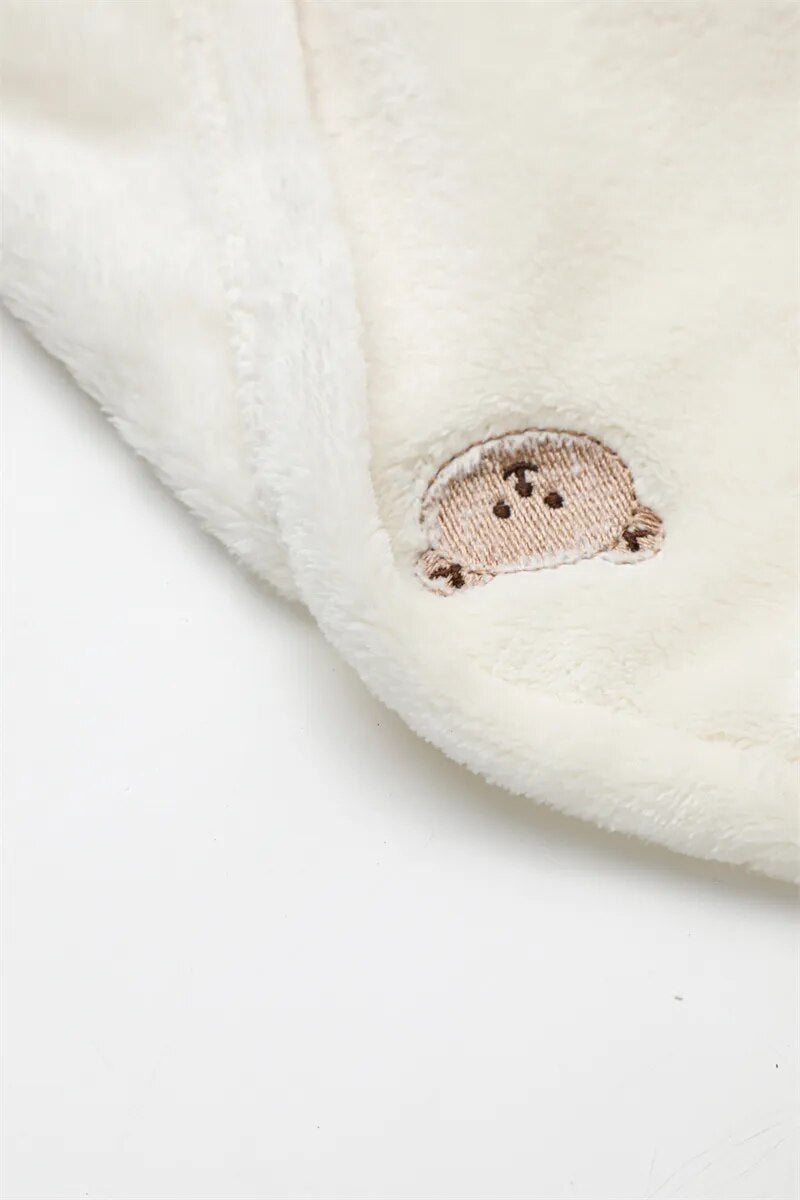 Snuggle Warm Baby Blanket with Embroidery Detail