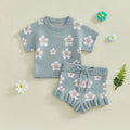 Floral Knit Short Set