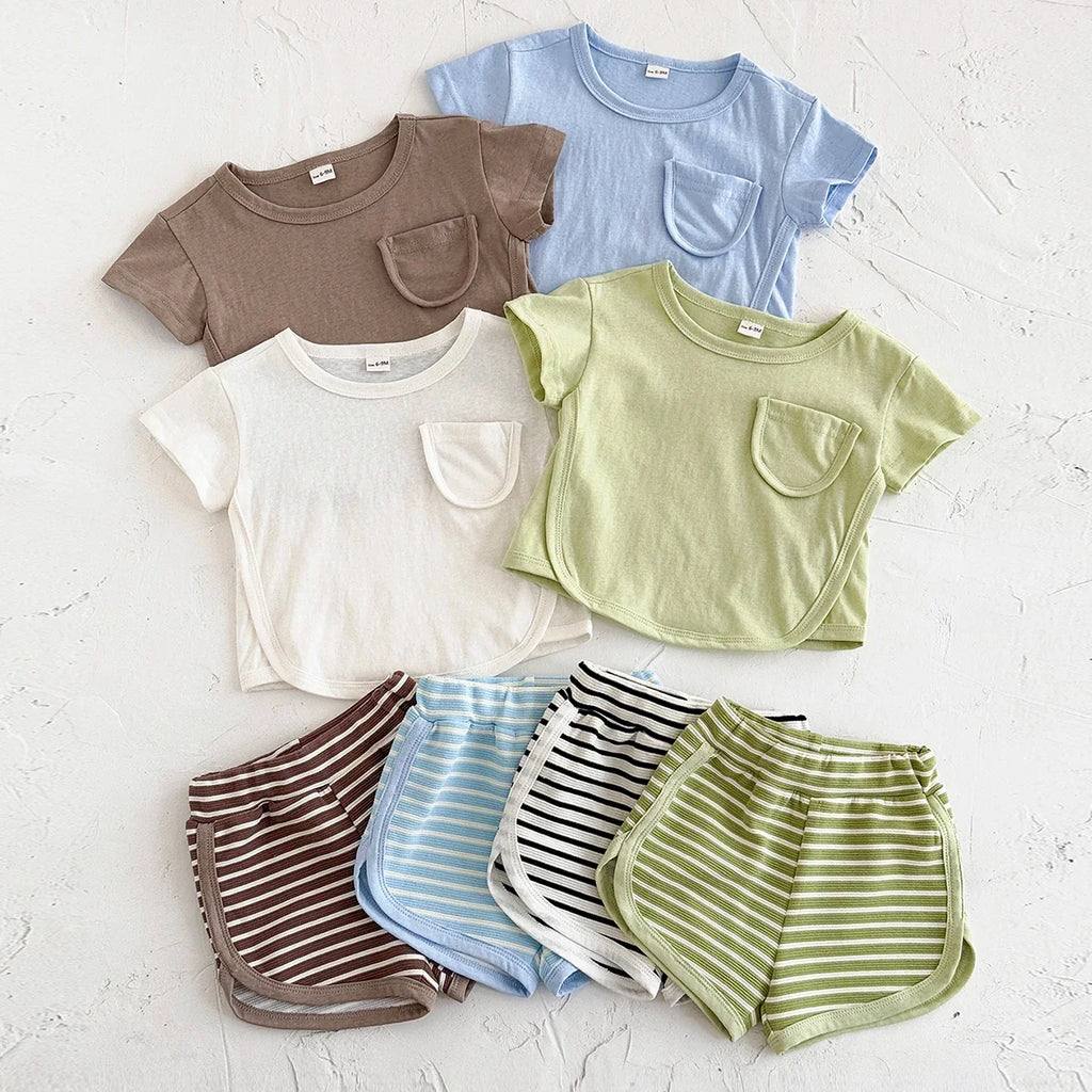 Casual Stripe Shorts Play Set