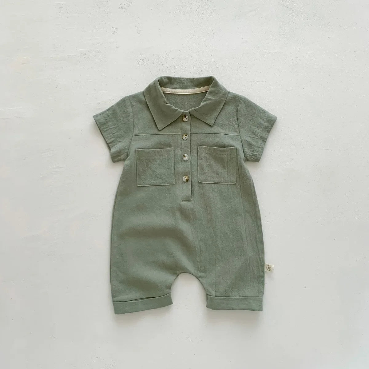 Solid Linen Overalls Jumpsuit