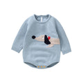 Newborn Dog Design Knitted Bodysuit
