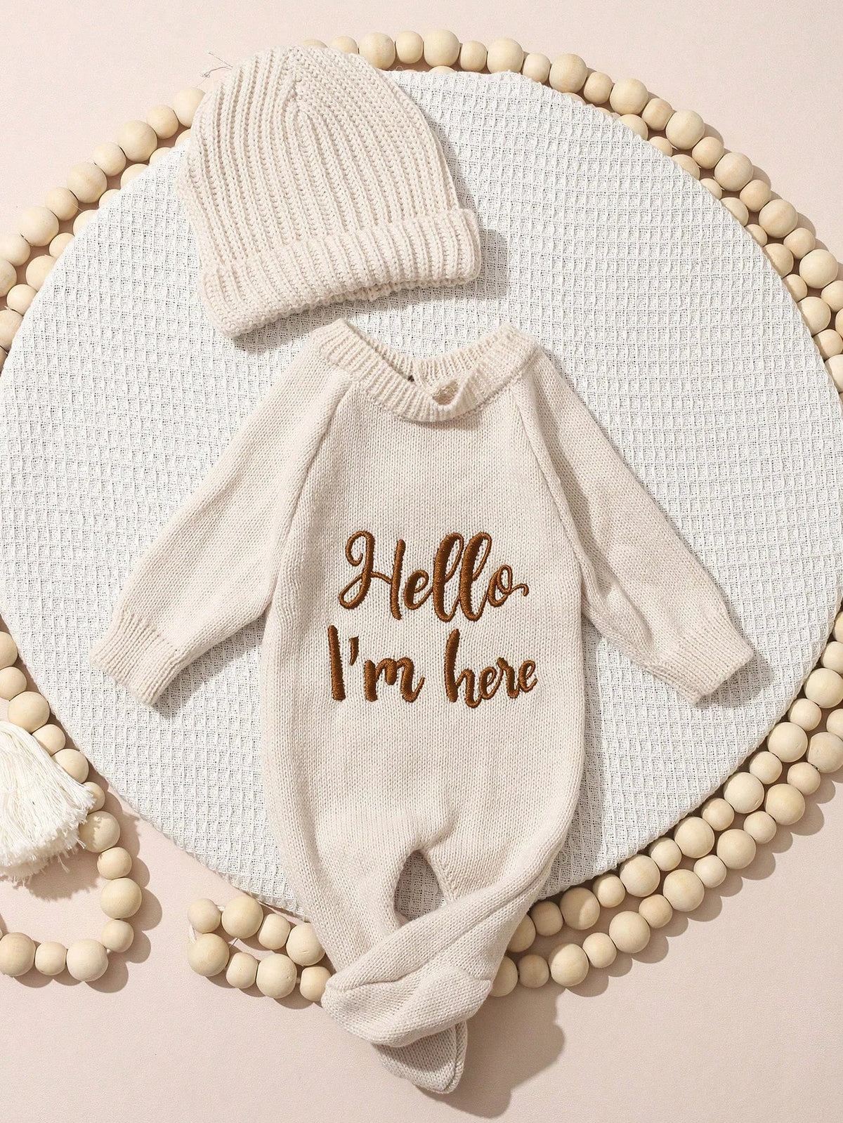 Newborn Hello Long Sleeve Knit Set
