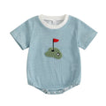 Stripe Short Sleeve Golf Bodysuit