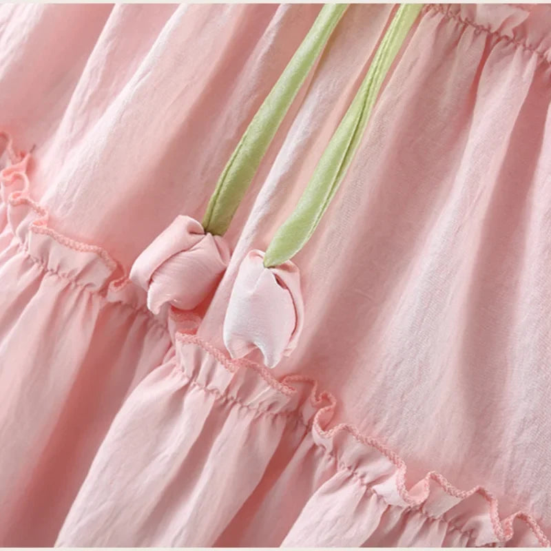 Pink Tulip Fly Sleeve Dress