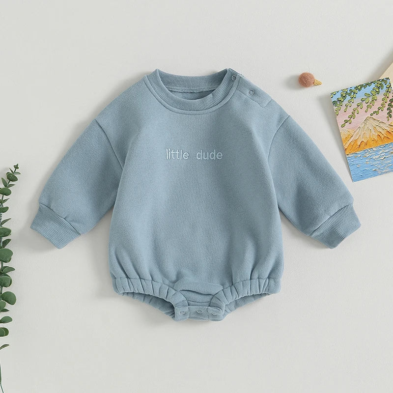 Little Dude Embroidered Bodysuit
