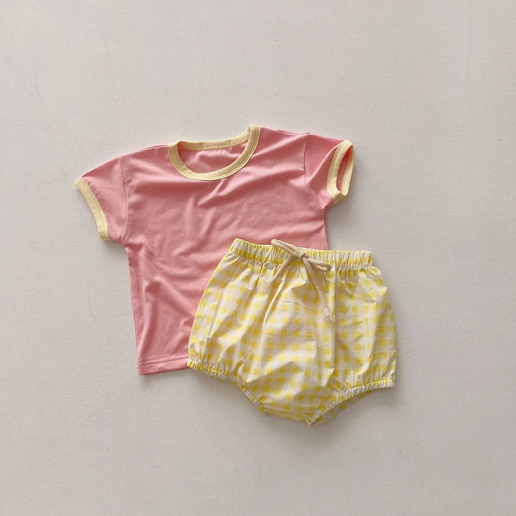 Minnie Print Baby Girls' T-shirt: Simple and Cute Cartoon Tee
