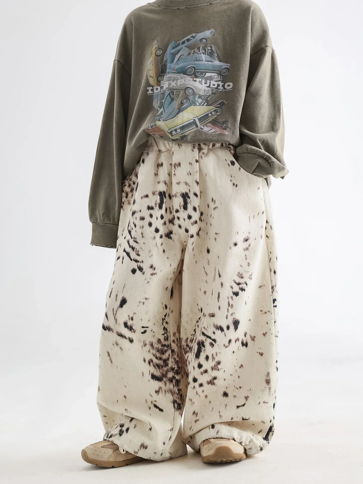 Leopard Print Wide Leg Pants