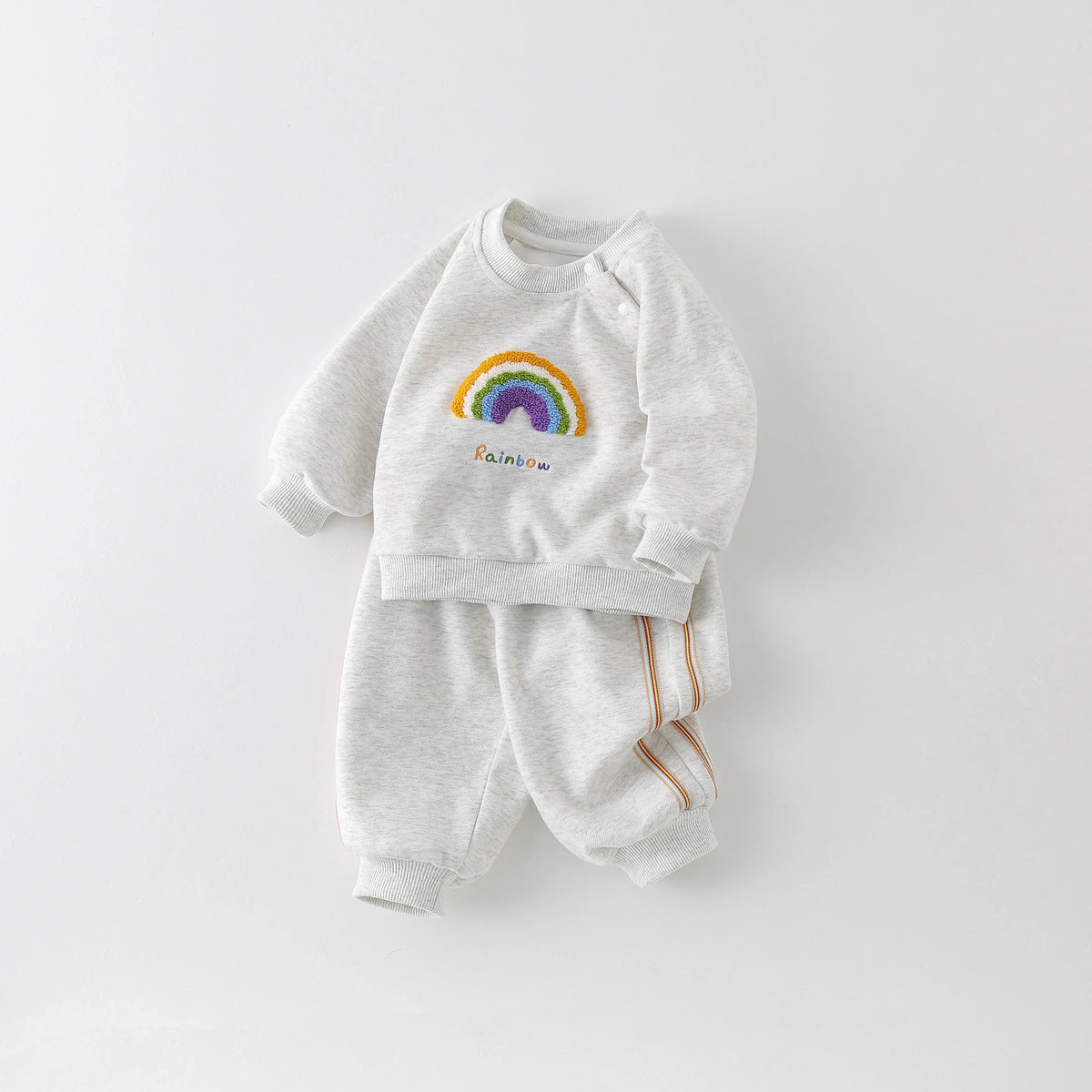 Rainbow Embroidery Jogger Set