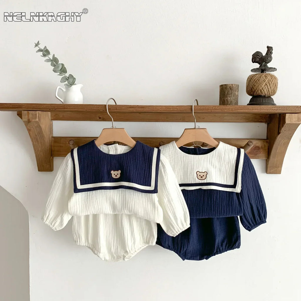 Nautical Bear Top Shorts Set