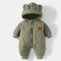 Fleece Bear Hooded Jumpsuit!