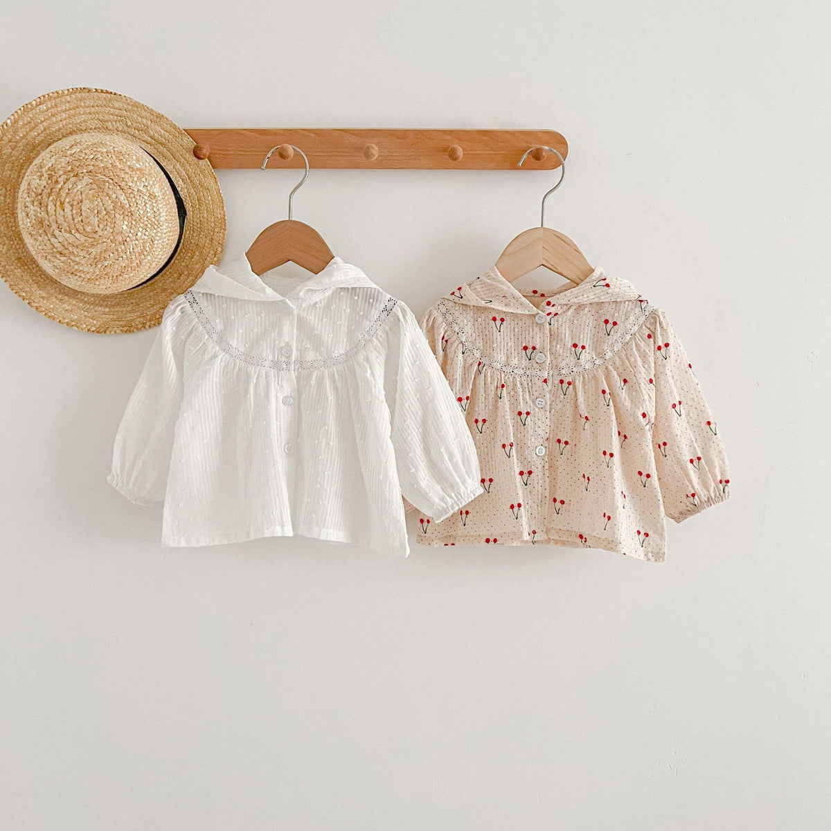 Baby Girl Hooded Poncho Blouse