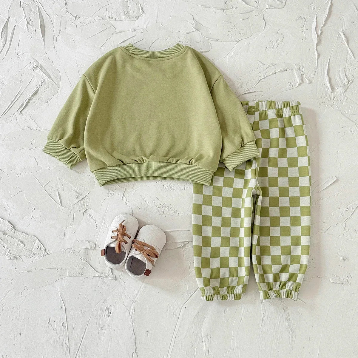 Checkered  Pants Jogger Set