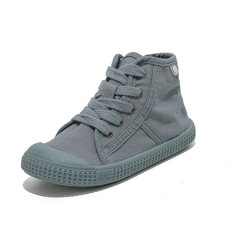 High Top Canvas Lace up Sneakers