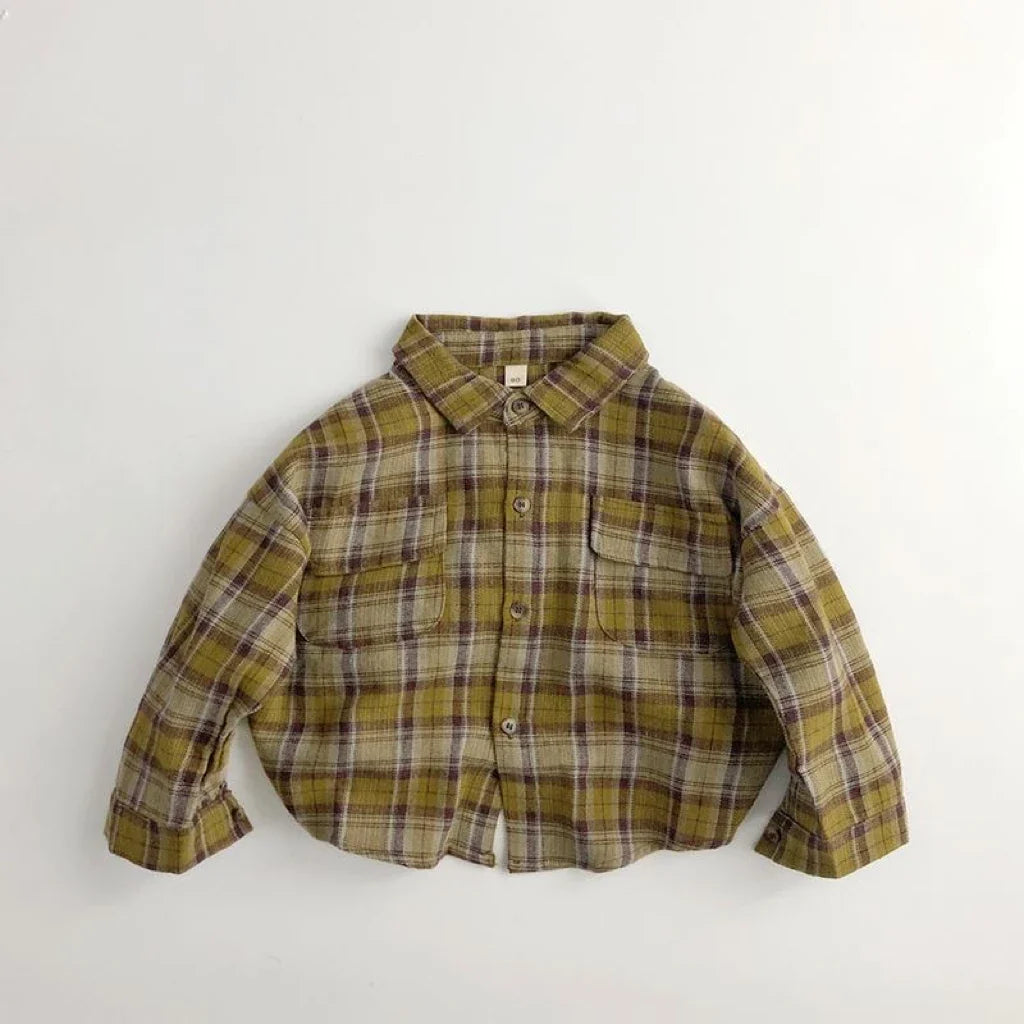Boys Fall Plaid Shirt