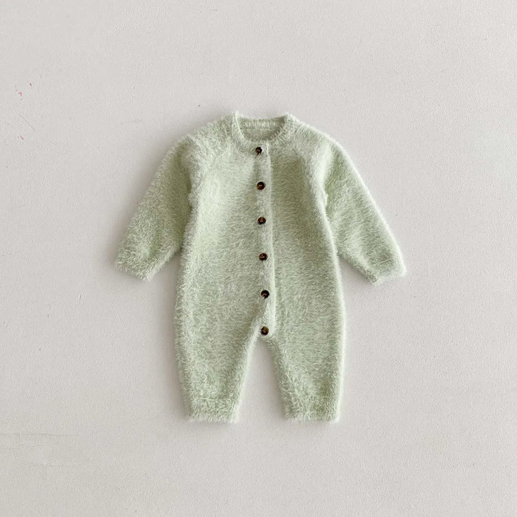 Cozy Plush Button Up Jumpsuit