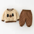 Cartoon Dog Padded  Pants Set
