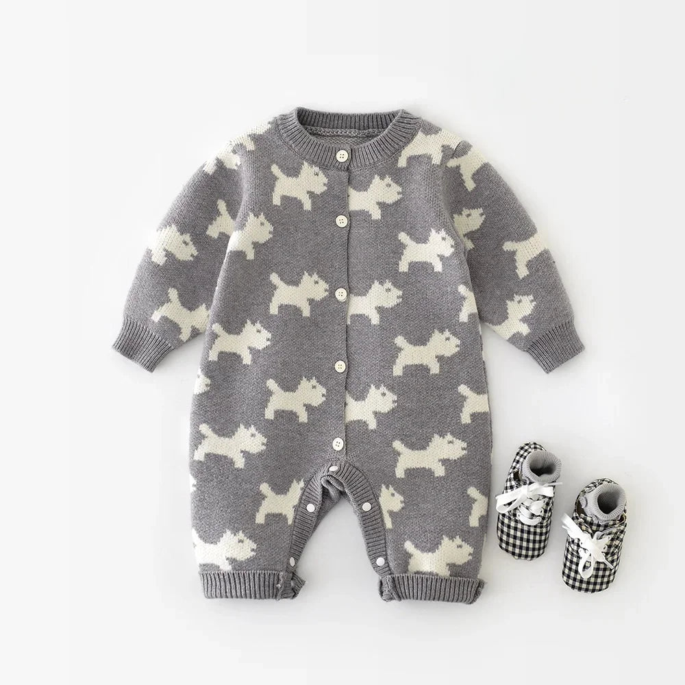 Knitted Puppy Dog Jumpsuit