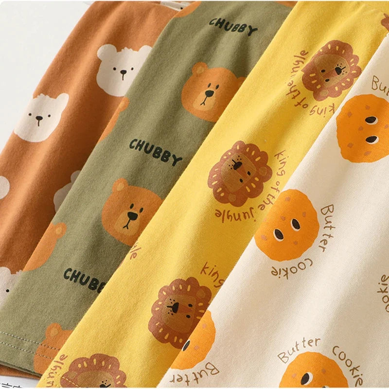 Cartoon Print Short Sleeve T-shirt