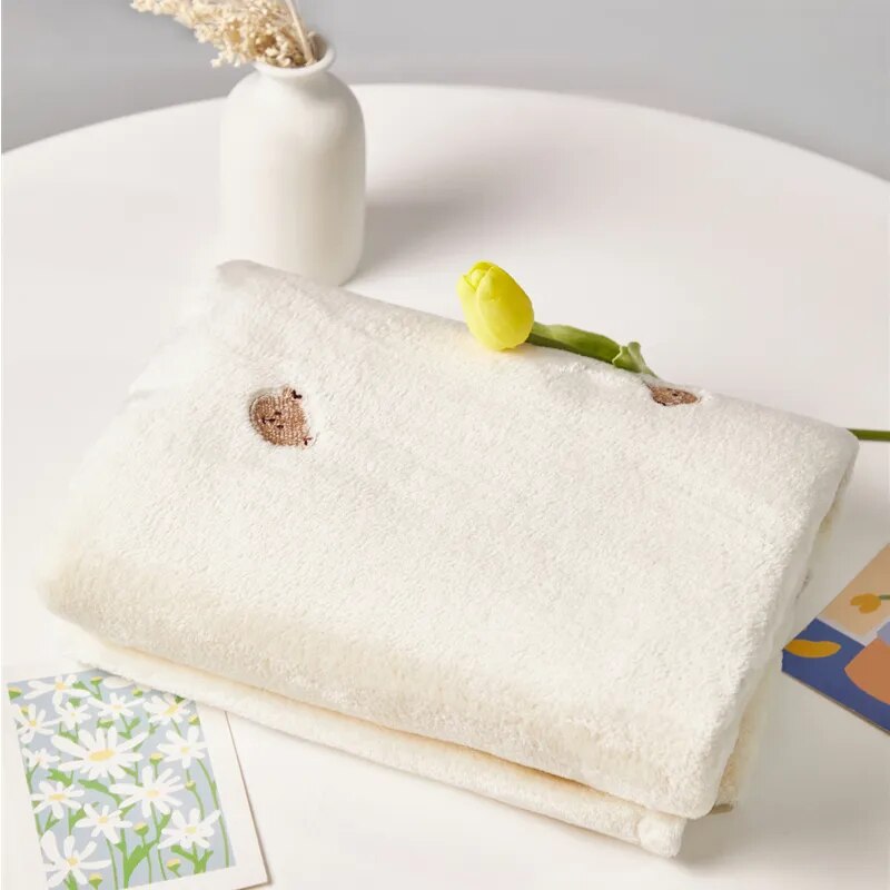 Snuggle Warm Baby Blanket with Embroidery Detail