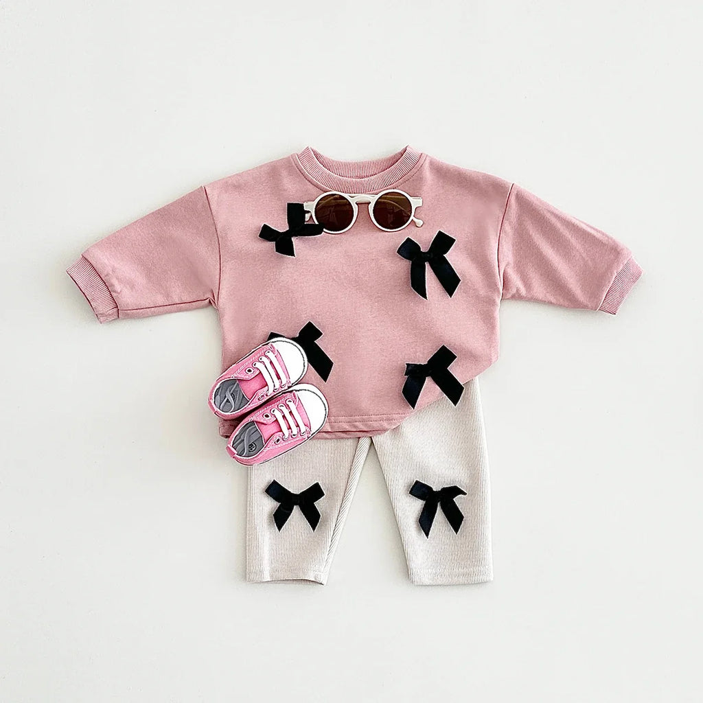 3D Ribbon Sweat and Pants Set