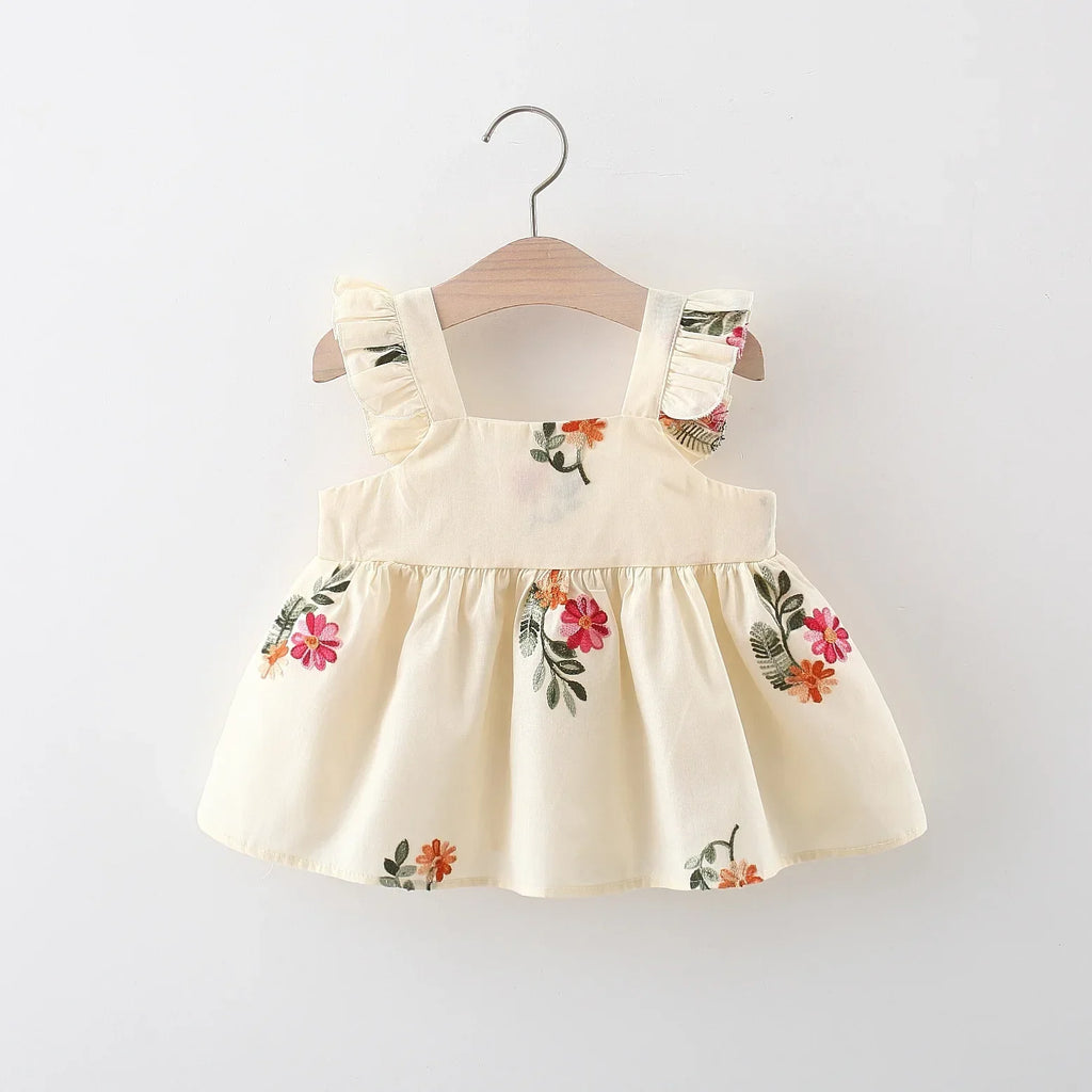 Floral Embroidered Sun Dress