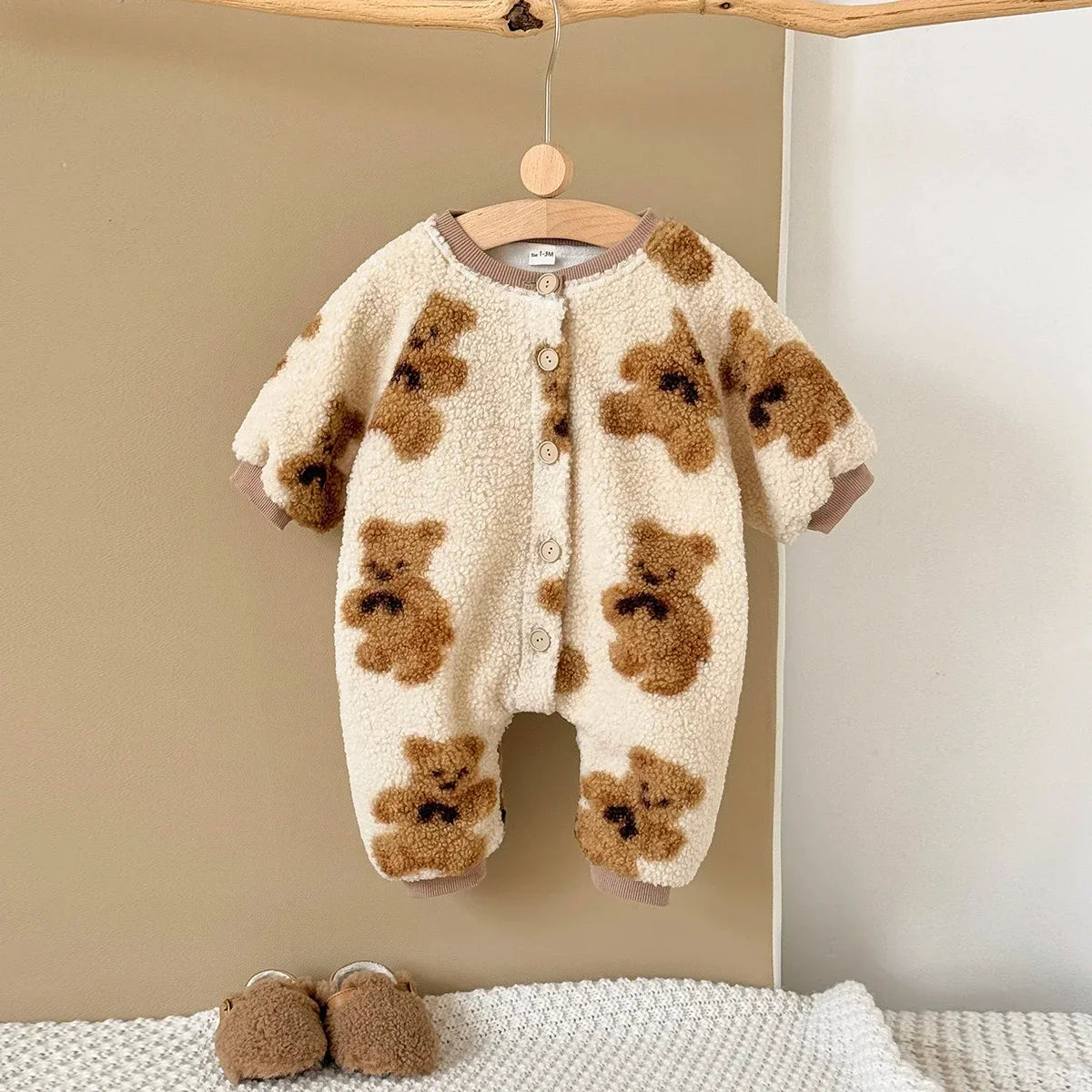 Fleece Snuggle Bear Jumpsuit