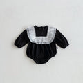 Square Frill Neckline Romper