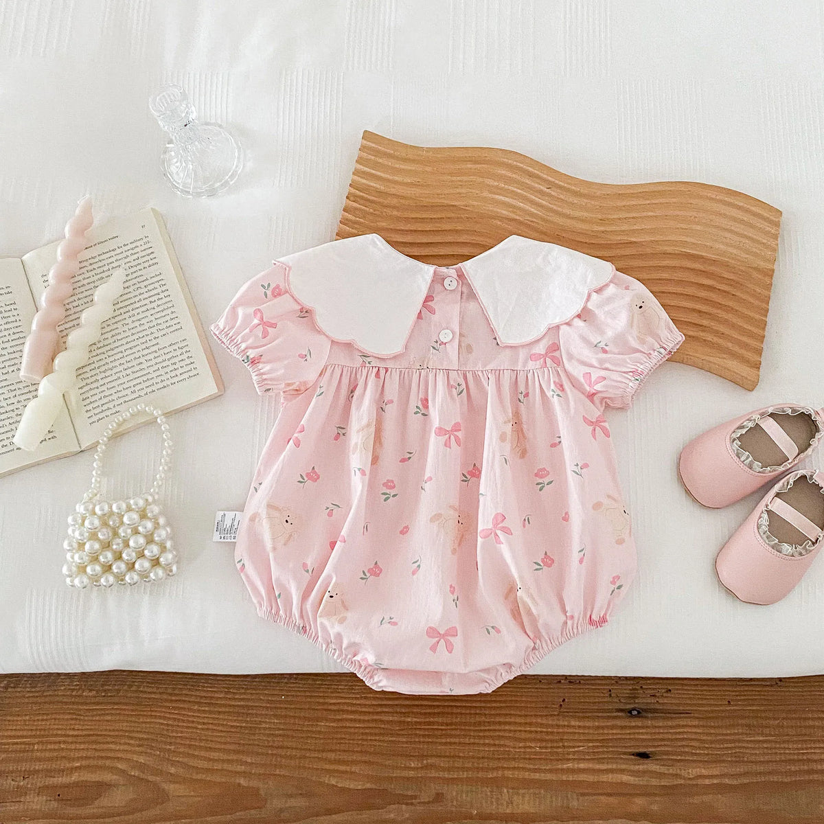 Bunny Rabbit Ribbon Romper