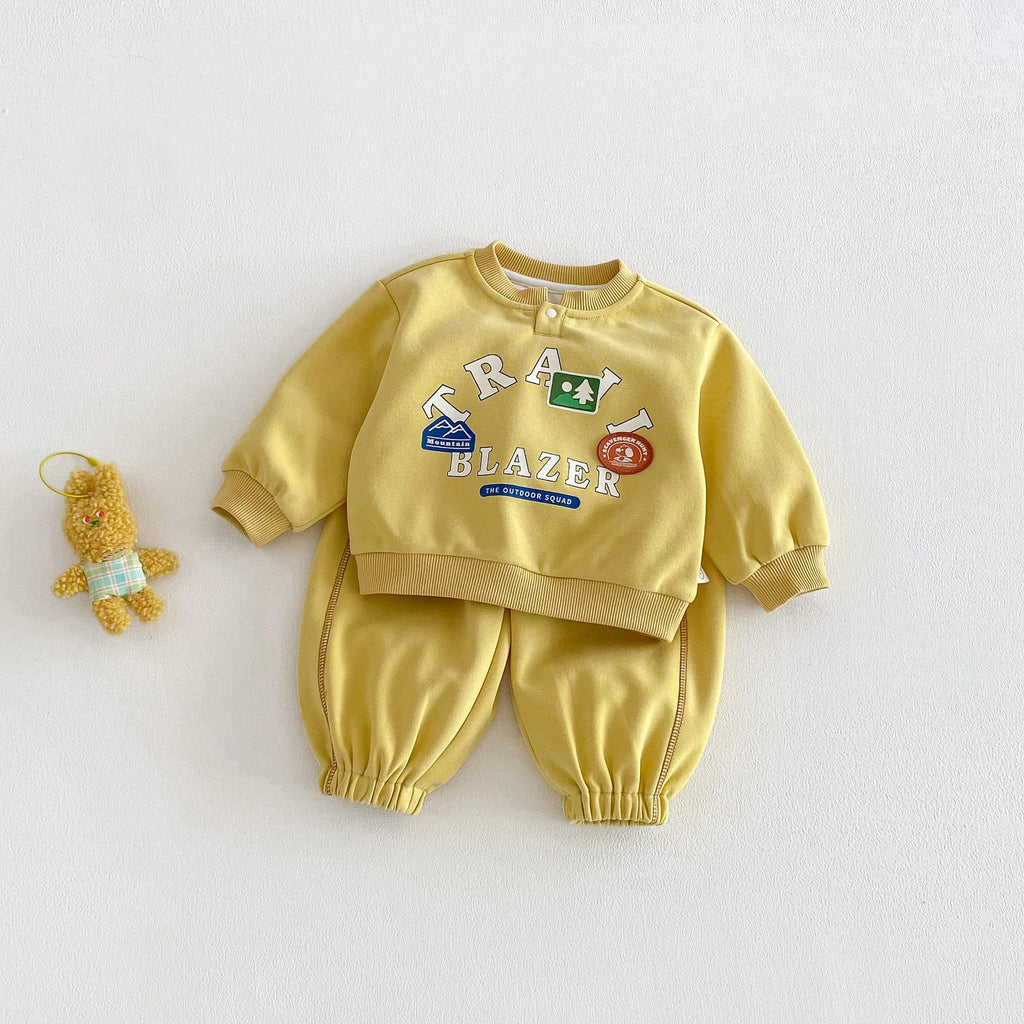Cartoon Printed Jogger Set