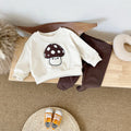 Mushroom Embroidery Pants Set