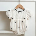 Tiny Bow Embroidery Romper