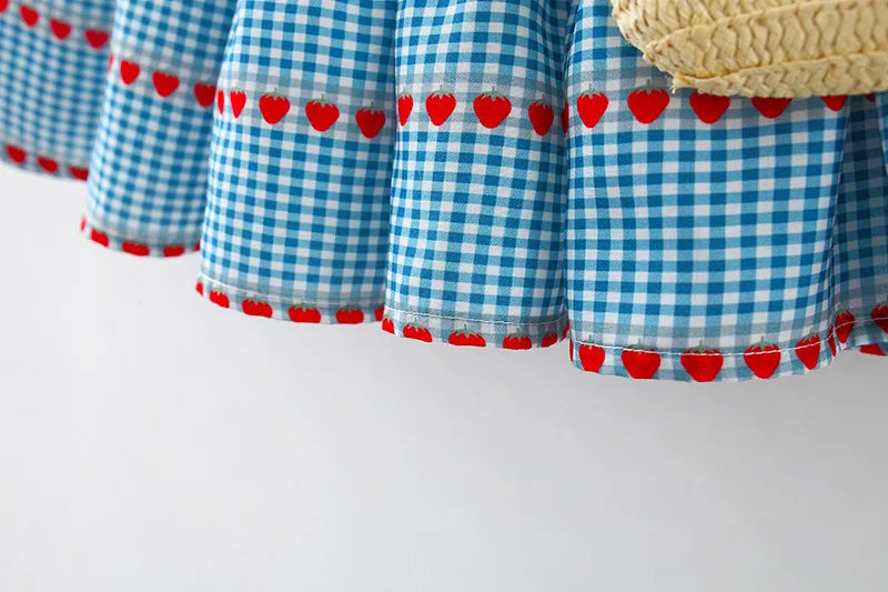 Sleeveless Cherry Dress With Bag