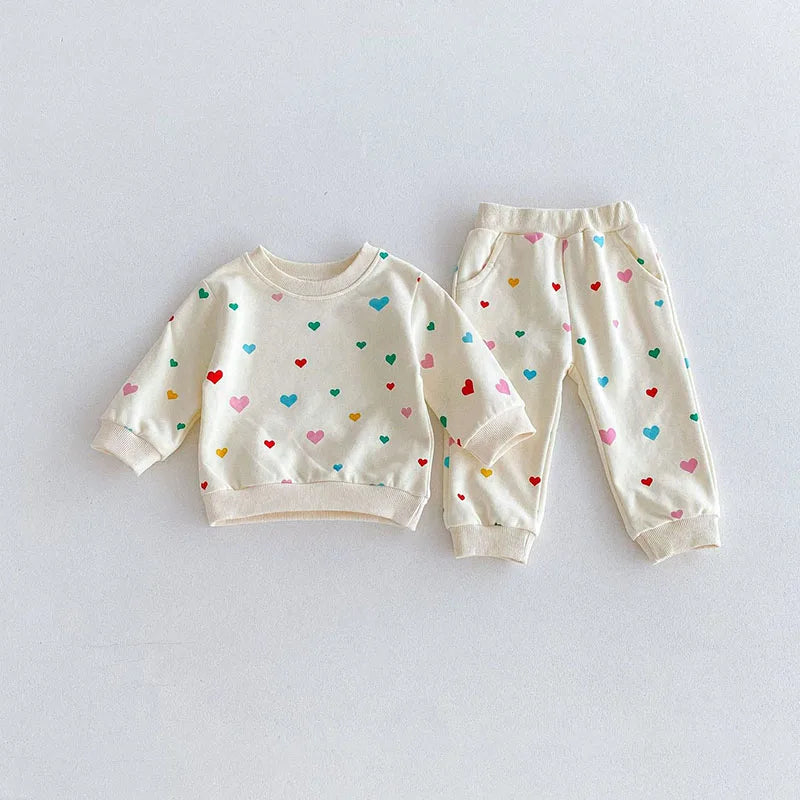 Colorful Heart Jogger Set
