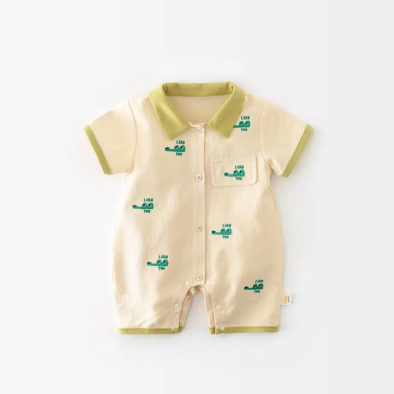 Snap Style Crocodile Jumpsuit