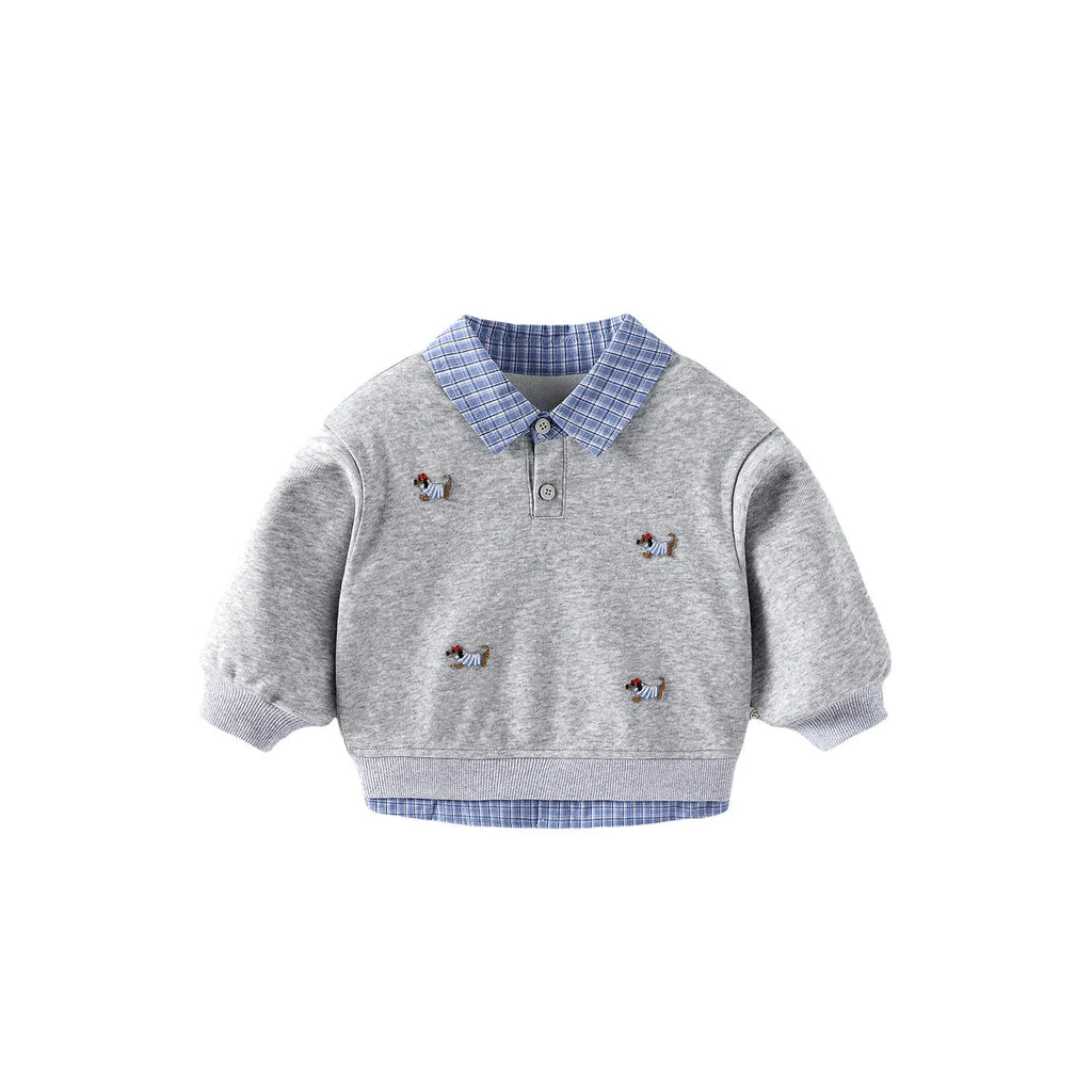 Faux Two-piece Pullover Sweater Top