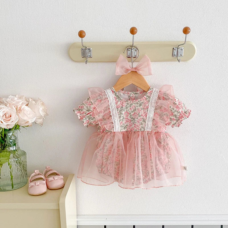 Lace Ruffle Floral Dress