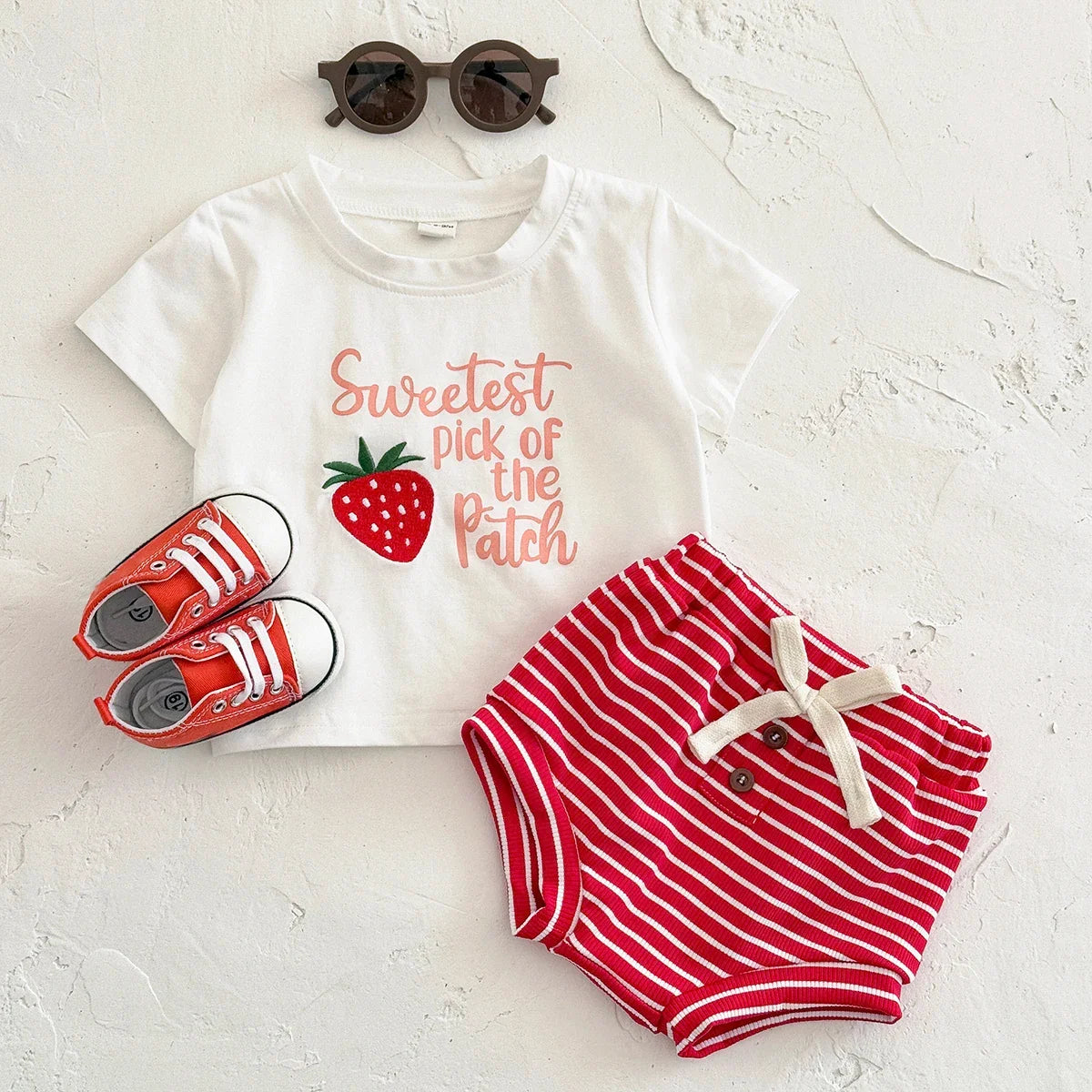 Striped Shorts Fruit Set